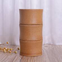 Caja de té de tubo de bambú Natural, contenedor pequeño hermético, tarro de almacenamiento de especias con tapa 2024 - compra barato