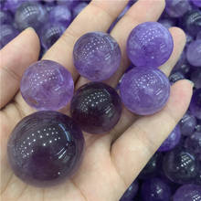Натуральный фиолетовый аметистовый шар, драгоценный камень, полированный, ручная работа, модные подарки, кварцевый каменный шар, хрустальный шар, украшение для дома, 1 шт. 2024 - купить недорого