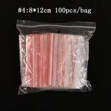 100Pcs Reclosable Plastic Poly Clear Bags Gift Bags Jewelry Ziplock Zipped Lock Candy Cookie Boxes Bag 8*12cm 2024 - buy cheap
