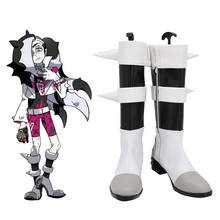 Pokemon Sword and Shield Piers Cosplay Shoes Boots Adult Black White Boots Halloween Costume Custom Made 2024 - buy cheap