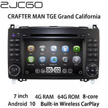 Reproductor Multimedia con GPS para coche, Radio estéreo con navegación, DVD, pantalla Android, para Volkswagen CRAFTER MAN, TGE Grand California, 2006 ~ 2015 2024 - compra barato