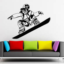 Skier Wall Sticker Snowboard  Window Vinyl Decal  Extreme Sports Snow Winter Art Mural For Teen Bedroom Wall Decor M109 2024 - buy cheap