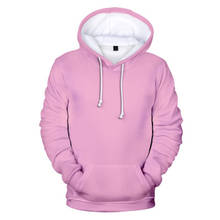 Fashion Pink 3D Monochrome Hoodie Sweatshirt Men's Women's Clothing Hoodies Pop Kids Color Gradient 3d Hooded Fall Pullover 2024 - buy cheap