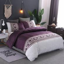 Purple Luxury Duvet Cover Bed Linen Adult Kids Soft Bedding Set Single Full Double Queen King Big Size Quilt Comforter Case50 2024 - buy cheap