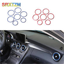 SRXTZM 7pcs Car Side Air Conditioning Vent Outlet Ring Frame Cover Trim Parts For Mercedes Benz C Class W205 GLC X253 2015-17 2024 - buy cheap