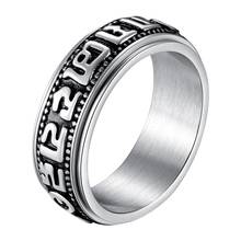 1 шт. мужское кольцо из титановой стали, ретро вращающееся кольцо на палец, индивидуальное Винтажное кольцо, ювелирное изделие, подарок бойфренду 2024 - купить недорого
