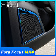 Porta do carro de aço inoxidável áudio alto-falante capa chrome interior decoração peças para ford focus mk4 st linha 2019 2020 acessórios 2024 - compre barato