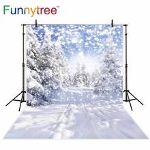 Funnytree-fondo fotográfico para estudio de fotografía, árbol de nieve, calle, invierno, escena de naturaleza congelada, decoración de fotozona, fotófono 2024 - compra barato