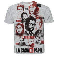 new Male T Shirt La Casa De Papel 3D Printed Funny Design tshirt House of Paper Casual summer T-shirt plus size loose shirt 6xl 2024 - buy cheap
