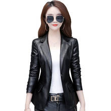 Casaco de couro feminino, jaqueta de couro para motocicleta plus size 5xl outono 2024 - compre barato
