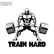 Volkrays Interesting Car Sticker Fitness Train Hard Bodybuilder Accessories Reflective Waterproof Fashion Vinyl Decal,13cm*14cm 2024 - buy cheap