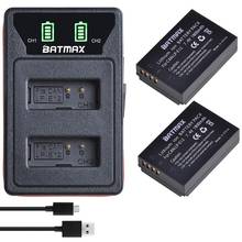 Batmax LP-E12 LPE12 Battery akku+LED Dual Charger with Type C Port &USB Cable for Canon EOS M50, EOS M100,100D Kiss X7 Rebel SL1 2024 - купить недорого