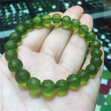 Fashion A++++ 100% Moldavite Czech Meteorite Bracelet Impact Glass Rough Stone Hand catenary Crystal Energy Stone 1pcs 2024 - buy cheap