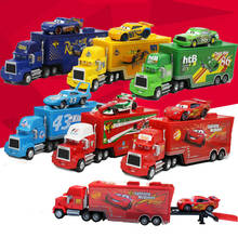 Disney-coches Pixar de la película Cars 2 y 3 para niños, juguetes de Rayo McQueen, Jackson Storm, Mack, tío Truck 1:55, coche fundido a presión, regalo 2024 - compra barato