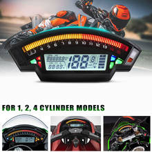 Velocímetro Digital TFT para motocicleta, odómetro con retroiluminación, Universal, LCD, 1,2 RPM, 6 velocidades, 14000 km/h, 4 cilindros, 199 2024 - compra barato