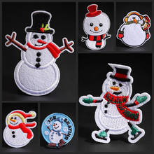 Cartoon Snowman Embroidered Patches Christmas gift for friends Badge sticker DIY Iron Sewing clothes Accessories 2024 - buy cheap