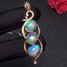 Natural Opal Pendant Necklace S925 Pure Silver Stone Fine Fashion Wedding Jewelry for Women 2024 - buy cheap