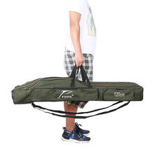 Bolsa de pesca plegable de tela Oxford, bolsa de almacenamiento de aparejos de pesca, bolsa de transporte de viaje, 110/120/130/150cm 2024 - compra barato