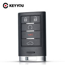 Keyyou-capa de chave remota para cadillac., substituição de 5 botões sem chave para cadillac cts xts dts srx 2009-ats escalade gmc. 2024 - compre barato