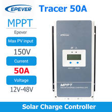 Epever-controlador de carregador solar, traçer5415an, 50a, mppt, 12v, 24v, 36v e 48v, potência de 150v 2024 - compre barato