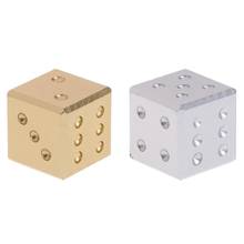 Gold Silver Aluminum Metal Dice Club Bar Drinking Playing Game Tool 16X16X16mm 2024 - buy cheap