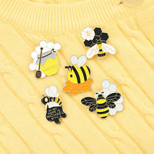 Hi my name is michael-broche de esmalte de abeja, pote de miel, Pin de solapa de gelatina real, bolsa de ropa, insignia personalizada, regalos 2024 - compra barato