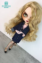 Подходит для Blyth Azone OB23 OB24 аксессуары для кукольной одежды Модная Джинсовая куртка, джинсовая юбка для девочек в подарок 2024 - купить недорого
