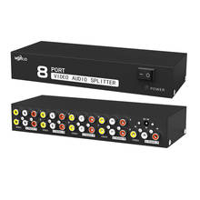 Comosite-Divisor AV de 8 vías, conmutador compuesto RCA AV, 1X8 CVBS, divisor de distribuidor de audio y vídeo RCA 2024 - compra barato