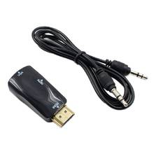 Durable Hdmi To Vga Adapter With Audio Converter Male To Female Audio For Pc Laptop Hdtv Dvd Good Performance 2024 - buy cheap