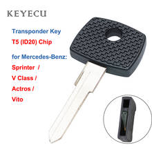 Keyecu Transponder Key Fob for Mercedes Actros Atego Axor Sprinter Vito for Benz YM15 uncut blade with T5 ID20 Chip 2024 - buy cheap