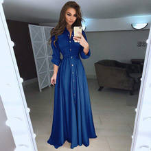 Summer New Solid Color Long Sleeve Lace-up Women Dress High Waist  England Style Slim V-neck Plus Size Ladies Dress 2024 - buy cheap