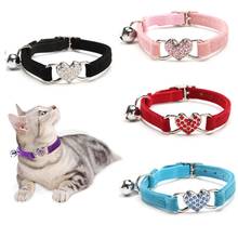 Cat Collar With bell Heart Collar for Cats Kitten Puppy Leash Collars Pet Dog Chihuahua Cat Collars Leashes Lead Pet Supplies 2024 - buy cheap