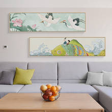 Pintura abstrata para parede, arte de parede para sala de estar e quarto, guindaste chinês 2024 - compre barato