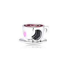 Fits for Pandora Charms Bracelets Delicious Coffe Beads 100% 925 Sterling-Silver-Jewelry Free Shipping 2024 - buy cheap