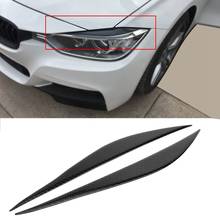 Embellecedor de párpados de faros de fibra de carbono, cubierta tipo ceja decoración pegatina de estilismo para Bmw Serie 3 F30 320I 325I 316I 2024 - compra barato