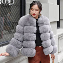 Women Winter Solid Color Spliced Fashion Thick Warm Fur Leather Female High Street Elegant Brand Coat Ladies Soft Coats ML1045 2024 - buy cheap