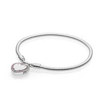 Moments Smooth Bracelet With Lock Your Promise Clasp 100% 925 Sterling Silver Bracelet Fit Original Charms Diy Jewelry 2024 - buy cheap