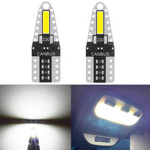Интерьер автомобиля светильник светодиодный интерьерные лампочки Canbus Error Free T10 Белый светодиодный 12V автомобиль клиновидные боковые лампы авто лампы для bmw e46 e90 f10 e39 2024 - купить недорого
