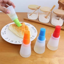 1 Pcs Portable Silicone Oil Bottle with Brush Grill Oil Brushes Liquid Oil Pastry Kitchen Baking BBQ Tool Kitchen Tool for BBQ 2024 - buy cheap