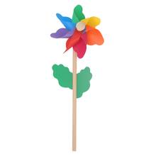 Molino de viento de madera viento Spinner molinetes casa jardín juguetes de decoración para niños nuevo 2024 - compra barato