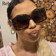Леопарда оттенков для женщин модные солнцезащитные очки с квадратными линзами с 2021, женская обувь роскошные Брендовые женские Винтажные Солнцезащитные очки UV400 Oculos De Sol masculino 2024 - купить недорого