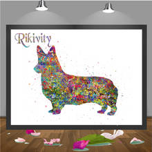 Rikivity Corgi Dog Prints canvas painting Dog Prints wall art Pictures living room Home Decoration wall hanging gifts 2024 - buy cheap