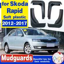Car Front Rear Mudguards For Skoda Rapid 2012-2017 2015 Mudflaps Accessories Splash Guard Car-styling Fenders 1Set Mud Flaps 2024 - buy cheap