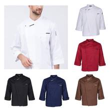 Unisex Chef Jackets Coat Long Sleeves Shirt Kitchen Uniforms 2024 - buy cheap