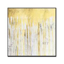 Yellow And White Abstract Oil Painting 100% Handpainted Paintings Wall Art Home Decor Picture  Modern Oil Painting On Canvas 2024 - buy cheap