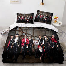 Stray Kids Bedding Set Single Twin Full Queen King Size Kpop Hip Hop Bed Set Aldult Kid Bedroom Duvetcover Sets 3D Print 039 2024 - compre barato