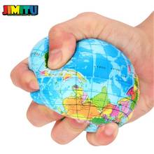 JIMITU Funny  63mm Stress Relief World Map Foam Ball Atlas Globe Palm Squeeze Ball Planet Earth Funny Antistress Ball 2024 - buy cheap