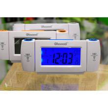 Despertador eletrônico com tela lcd, despertador, luz de fundo com led, projeção de temporizador digital para quarto 2024 - compre barato