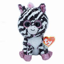 15CM Ty Beanie Big Eyes Reversible Sequin Striped Zebra Glittering Soft Plush Stuffed Doll Toy Child Birthday Christmas Gift 2024 - buy cheap
