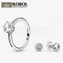 High-quality New Boutique S925 Sterling Silver Ring White Zircon Classic Design, Simple and Generous, Light Luxury and Elegant 2024 - buy cheap